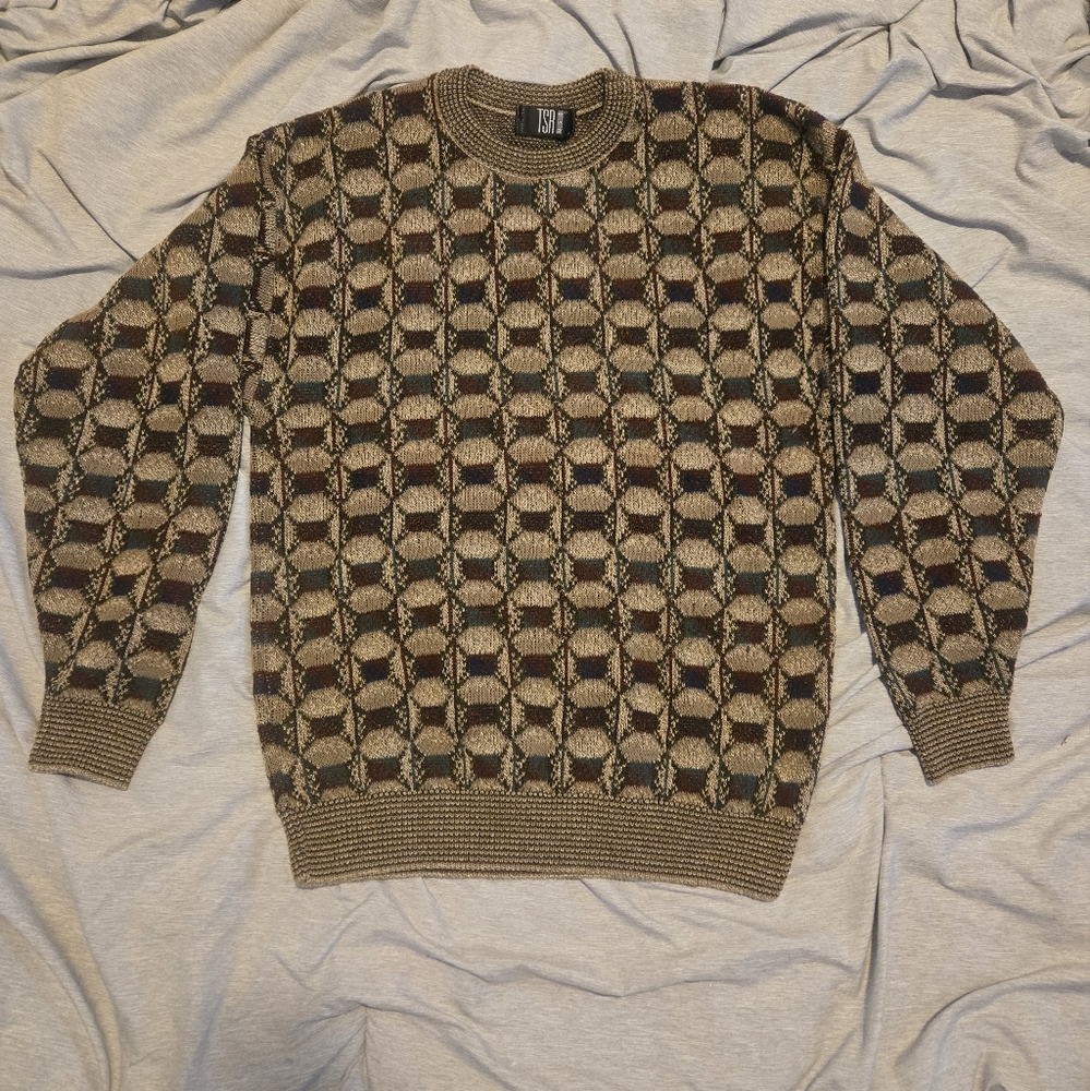 TSR Pullover Print Sweater, Size M